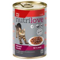 Nutrilov cat pieces, beef jelly 400g