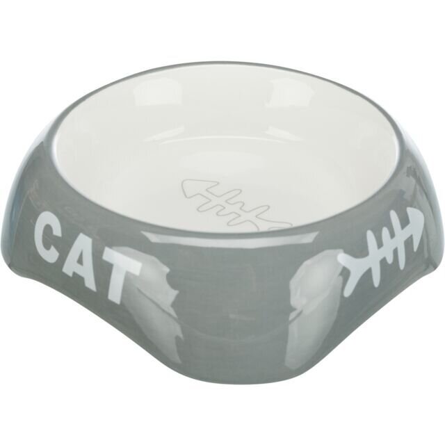 Keramická miska 200ml/13cm - CAT + rybí kostra (6)
