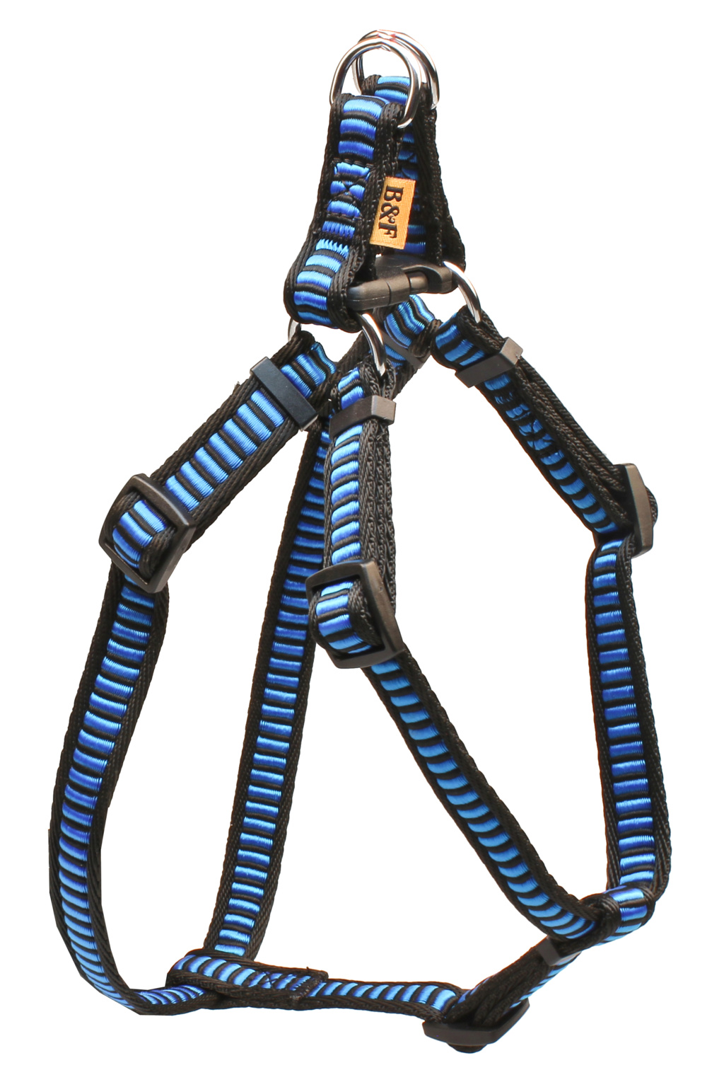 B&F Popruhový kšír, žebřík 2x44-72cm modrá