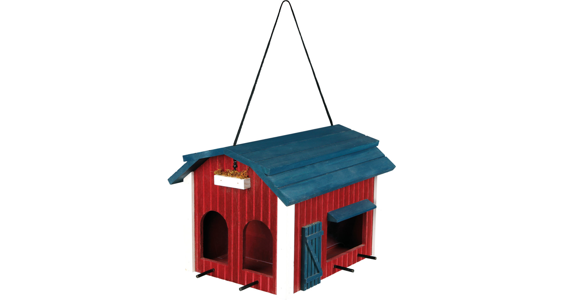 Trixie Feeder wooden booth colored, hanging 24x22x32cm