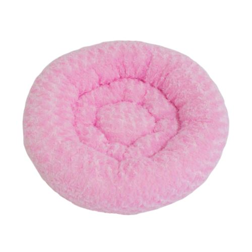 Rajen round cat bed 50cm, pink feathers