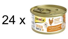 GimCat ShinyCat kuře s mrkví ve šťávě 24x70g Expirace 24.6.2024!!!