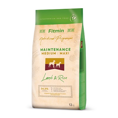 Fitmin Medium Maxi Lamb & Rice complete food for dogs 12 kg
