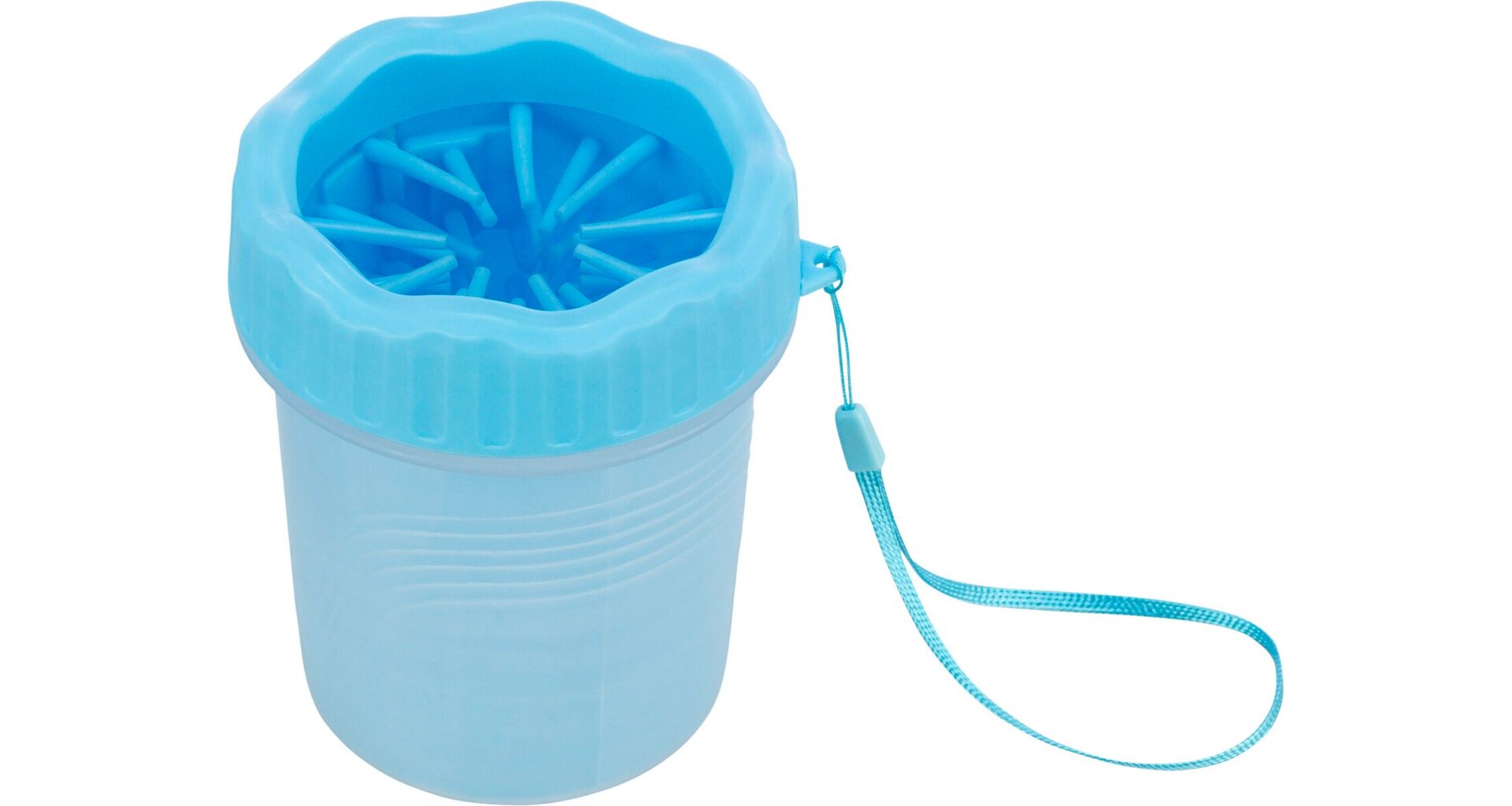 PAW CLEANER - kalíšek k čištění tlapek, silikon/plast, modrá M-L