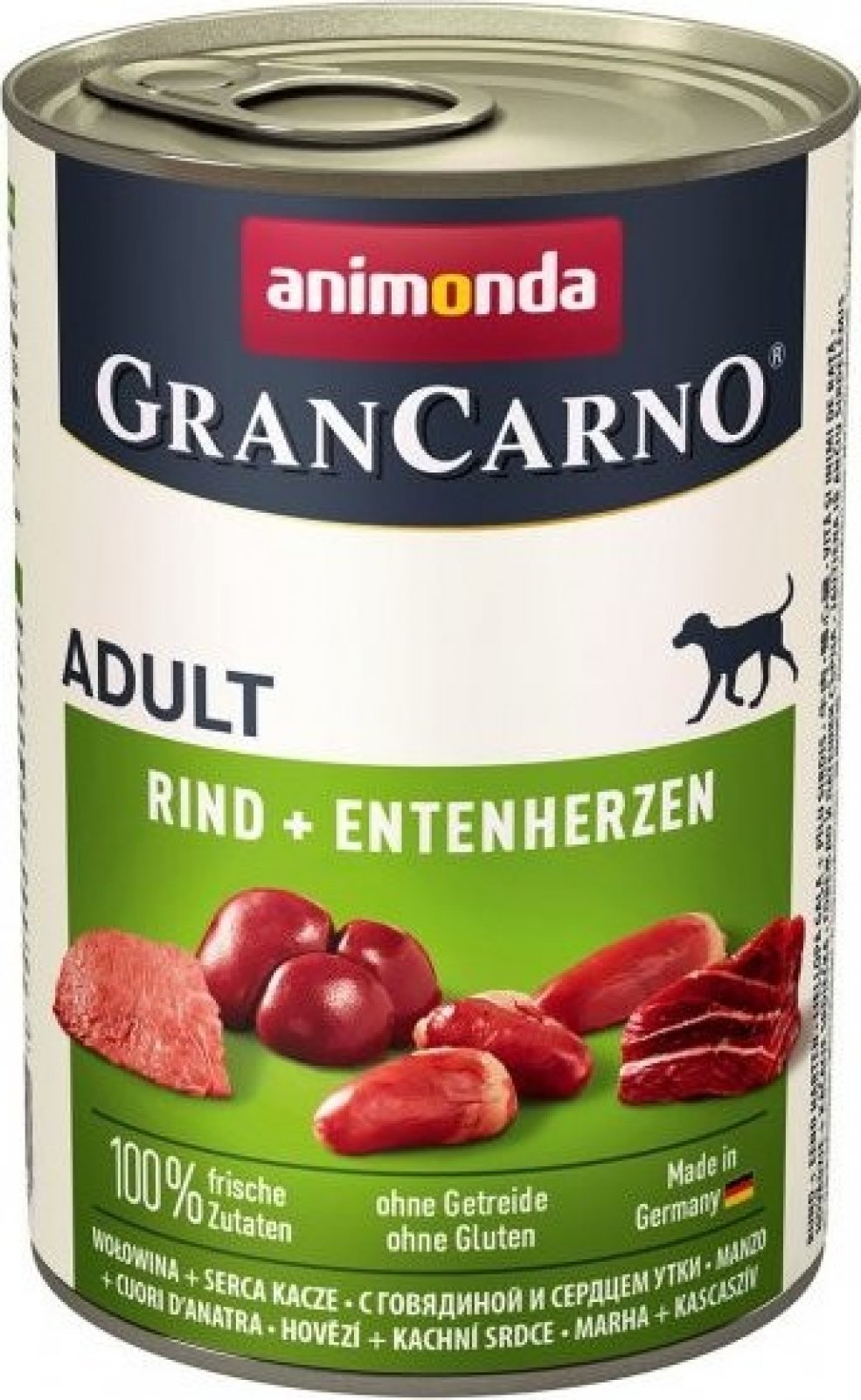 Animonda Gran Carno Adult hovězí & kachní srdce 400g