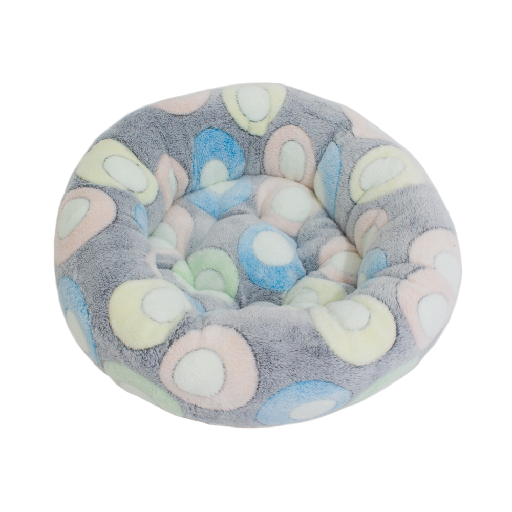 Rajen round cat bed 50cm, colourful circles
