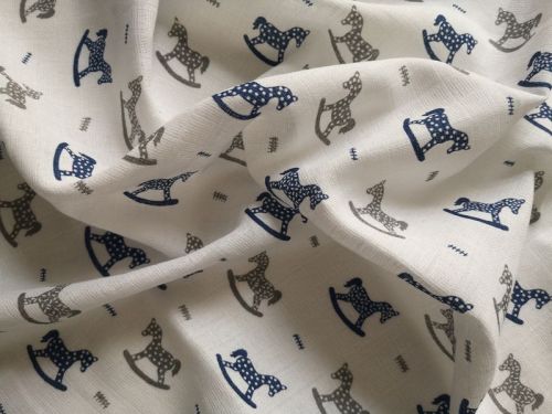 Cloth diaper Horse blue