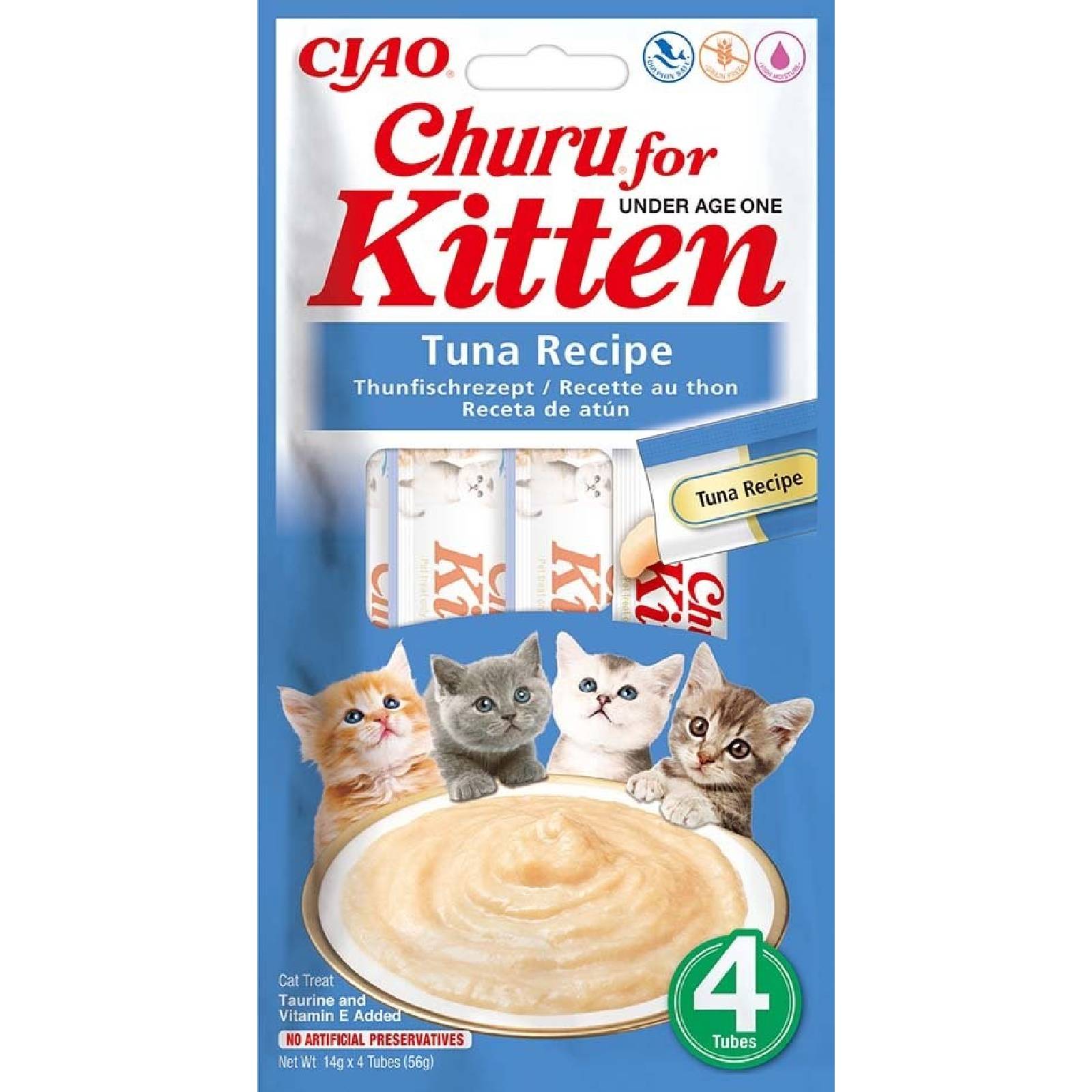 Churu Cat masové pyré Kitten tuňák 4x14g