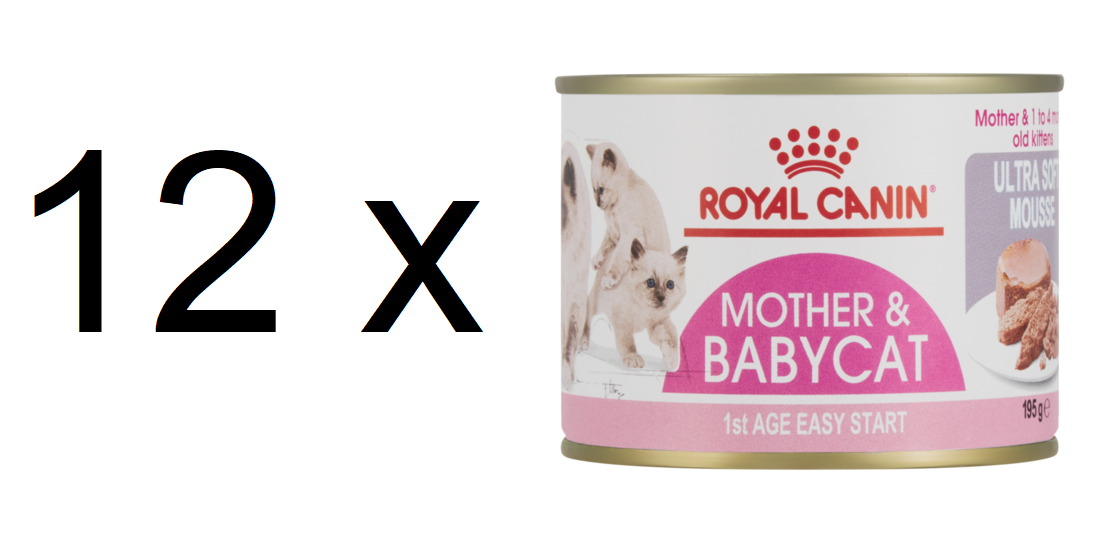 Royal Canin Mother & BabyCat Ultra Soft Mousse 12x195g
