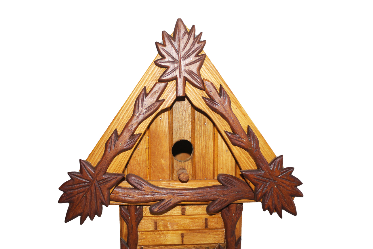 Massive birdhouse (without feeder) - bright with ornaments (2)