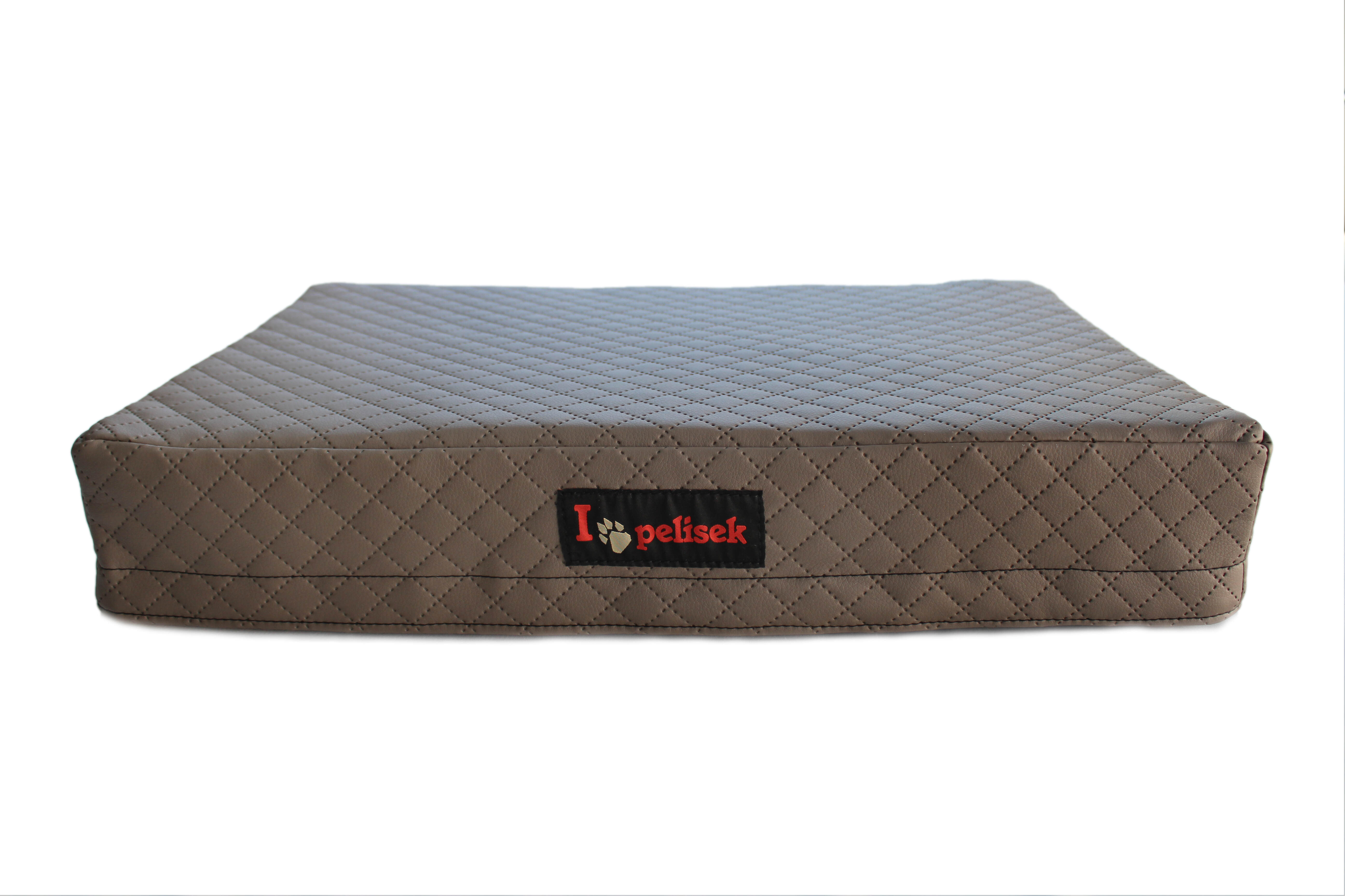 Orthopedic medical mattress for dog / cat I-pelisek ECO leather Grey