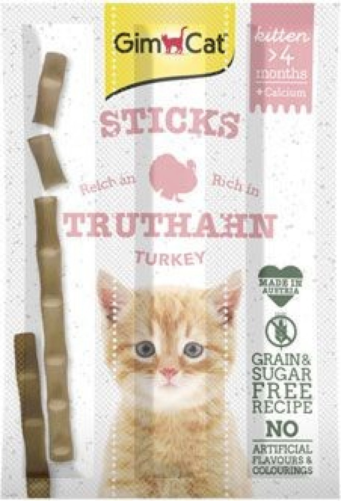GimCat Sticks Kitten krocan & vápník 3x3g