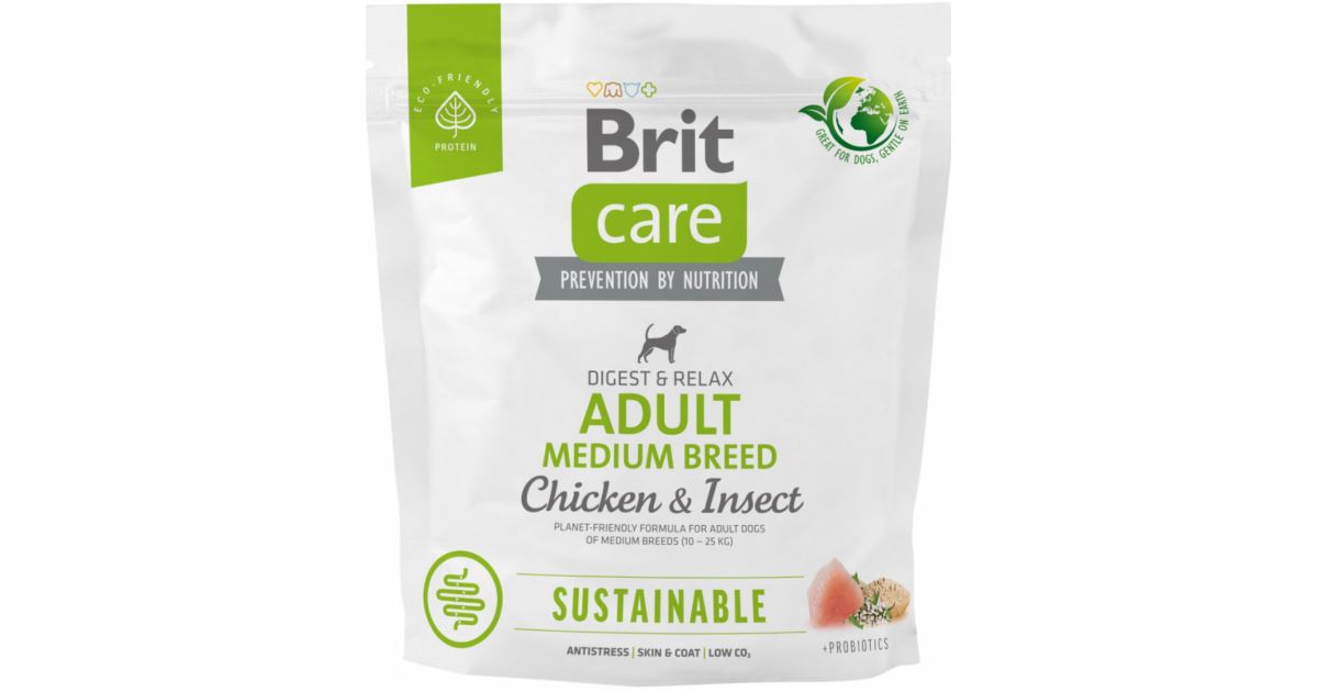 BRIT Care Hundefutter Sustainable Adult – Huhn & Insekten, 3 Kg