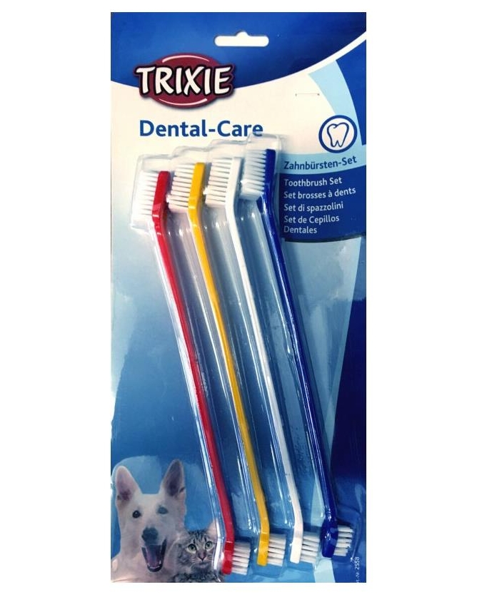 Trixie plastový kartáček na zuby 4ks