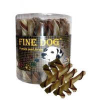 Fine Dog hnědé plněné kuřecí trubičky 12cm/35ks