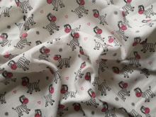 Baby fabric towel Zebra pink