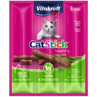 Vitakraft Cat Stick Kabanosy s kuřecím masem a trávou pro kočky 18g x 3ks