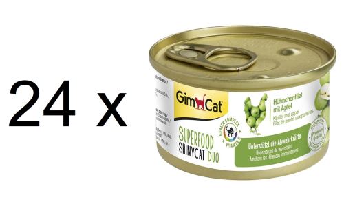GimCat ShinyCat chicken with apple in juice 24x70g Expiration 6/16/2024!!!
