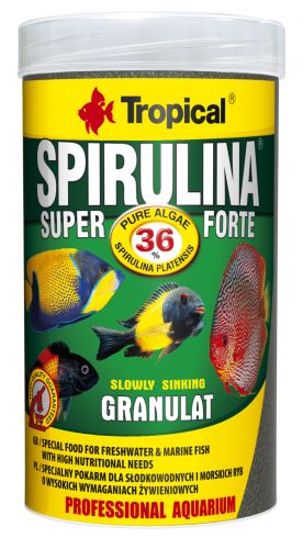 Granulované krmivo s velkým (36%) obsahem řas Spirulina platensis. Pro africké vrubozubce a další ryby, včetně mořských, které vyžadují ve své stravě vysoký podíl složek rostlinného původu. 100ml.