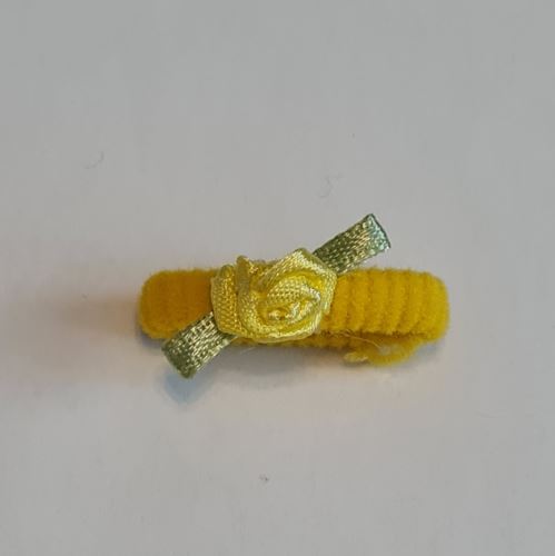 Gumička s květinkou 1,5cm, žlutá