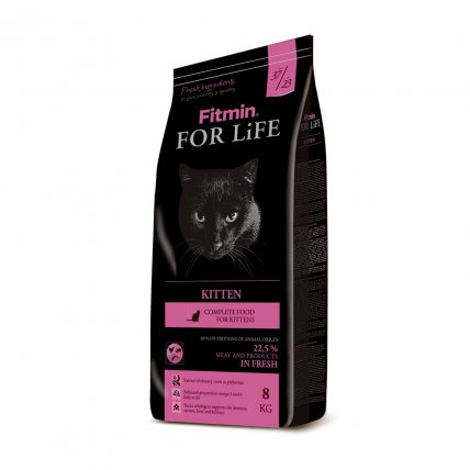 Kvalitní krmivo pro březí kočky a koťata Fitmin for Life. Balení 8 kg.