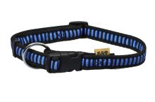 B&amp;F Strap collar, ladder 1,5x30-50cm blue
