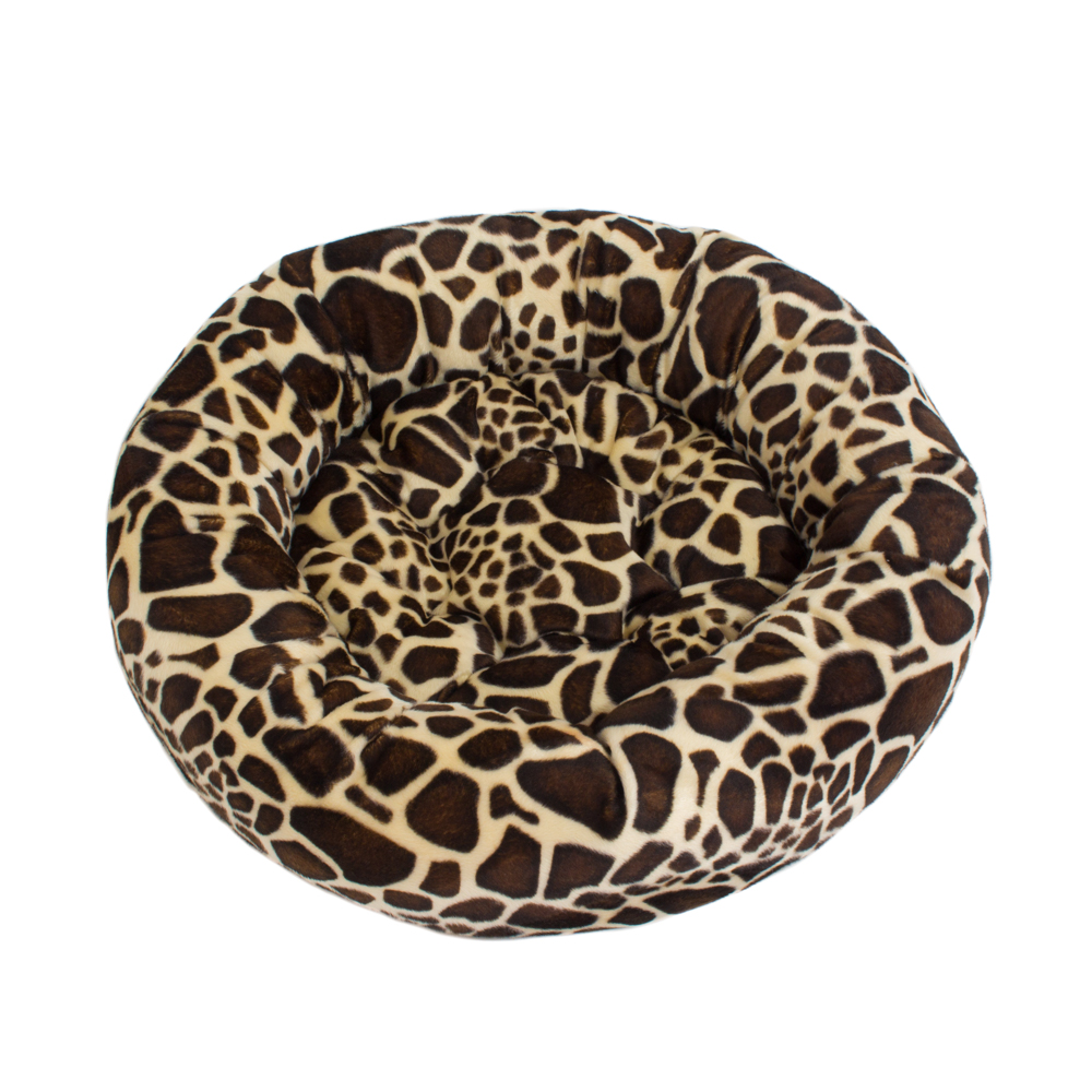 Rajen round cat bed 50cm, giraffe pattern