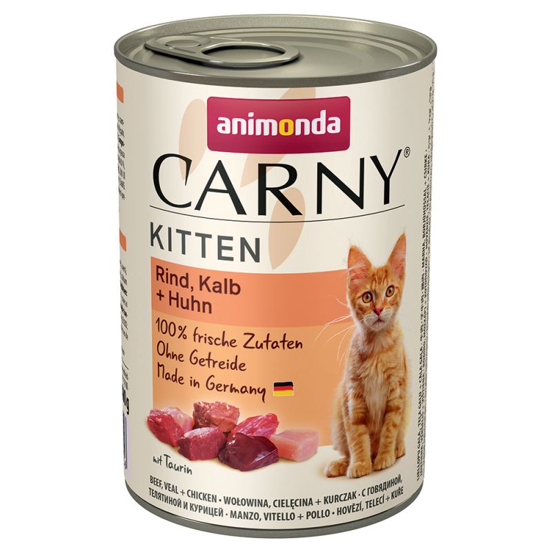 Animonda Carny Kitten hovězí, telecí & kuřecí 400g