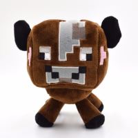 Plush Minecraft cow, small (brown)