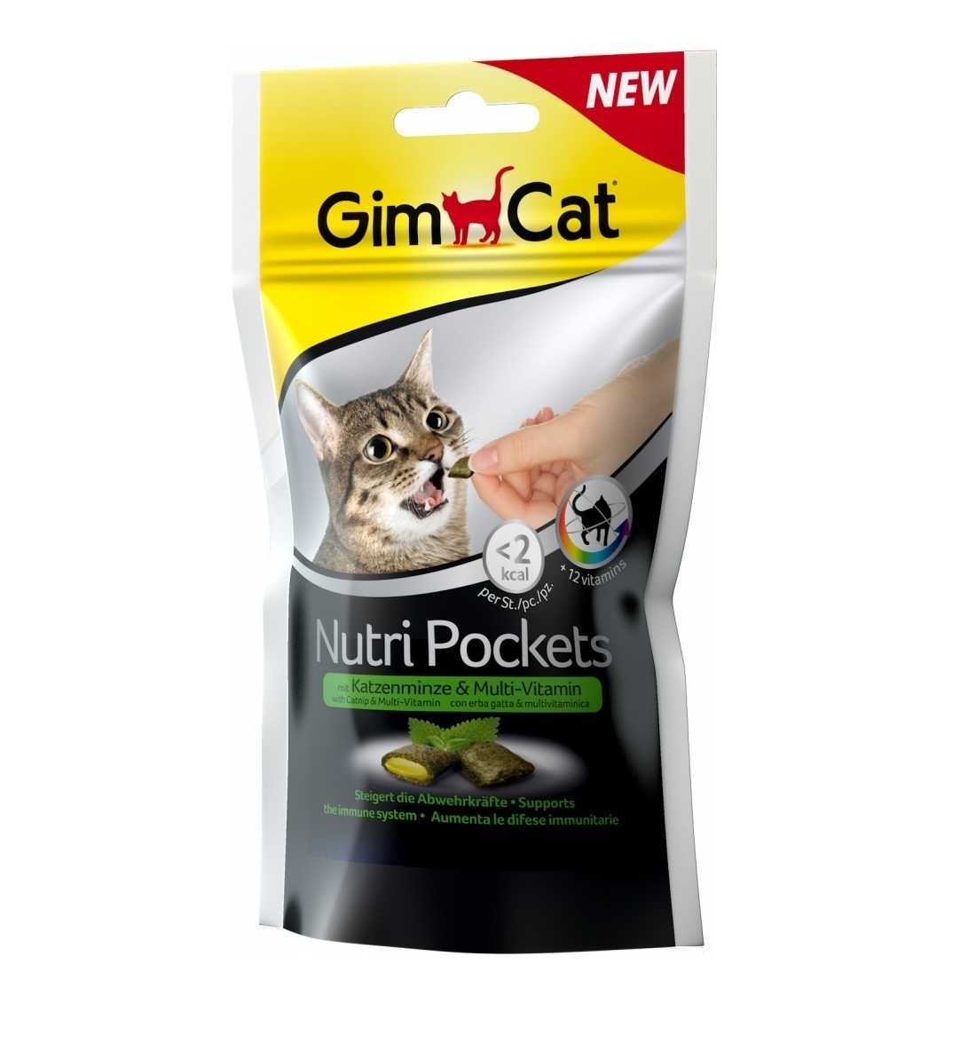 GimCat Nutri Pockets se šantou kočičí & multivitamínovou pastou 60g