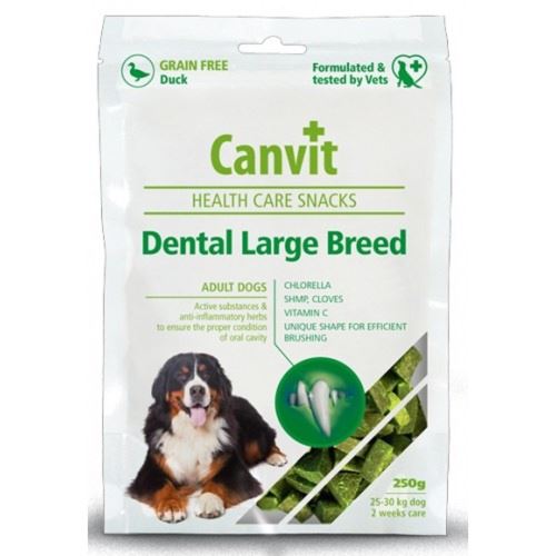 Canvit Snacks Dog Dental Large Breed Duck 250g
