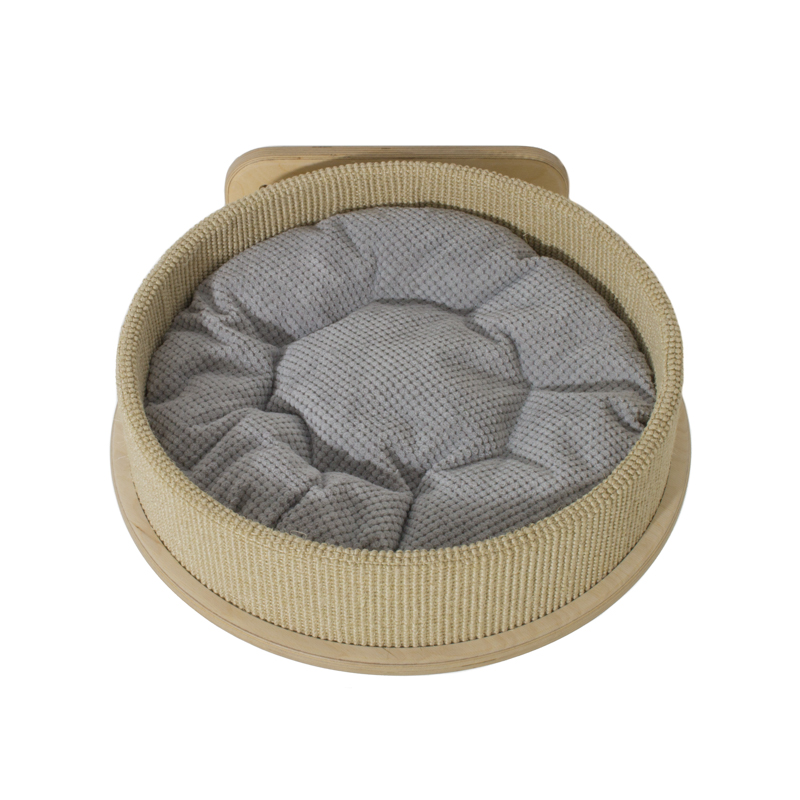Rajen rosette-style platform with a pillow for cats