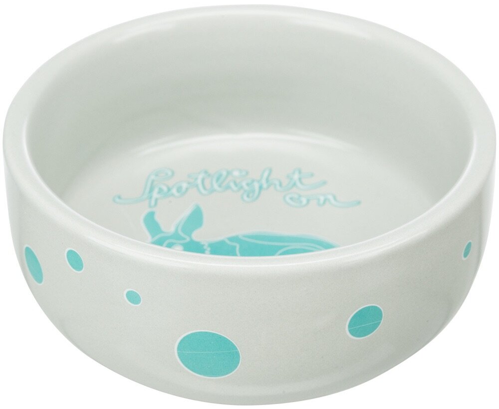 Trixie Ceramic bowl with wanderers for rabbits 250ml, 11cm