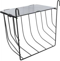 Trixie hay manger with lid, for hanging, painted metal, black 20x18x12cm