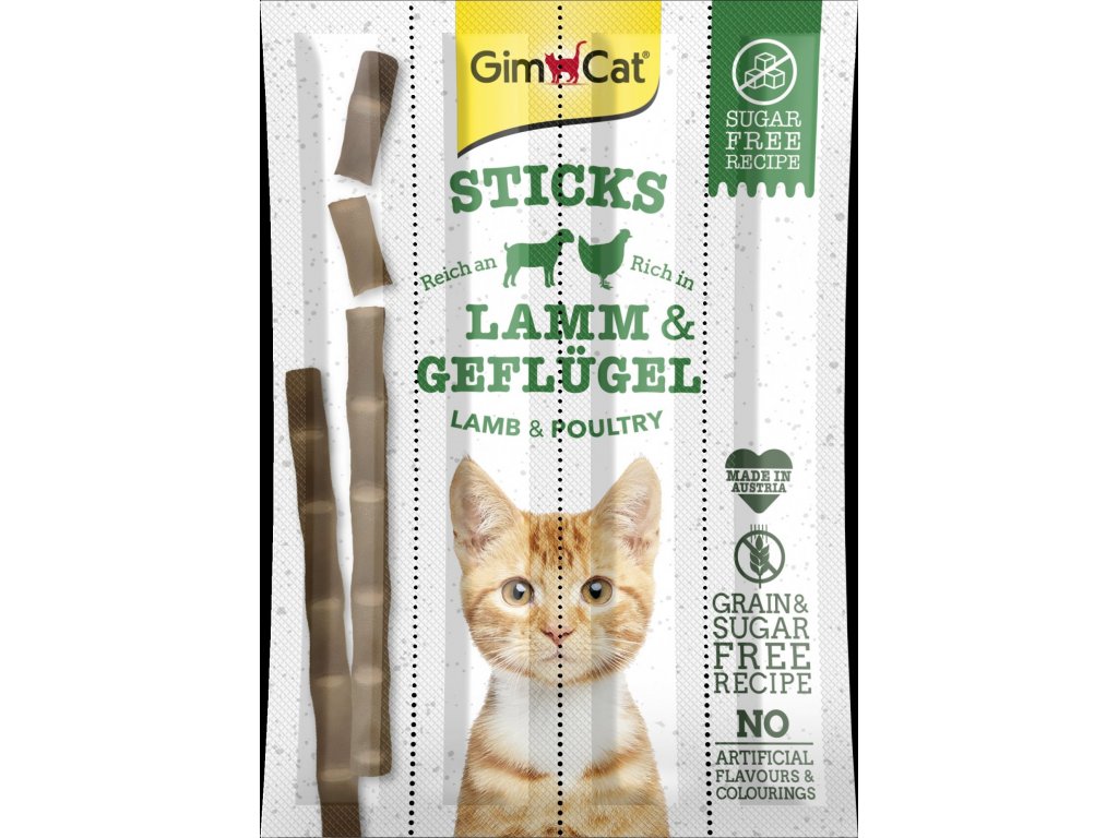 GimCat Sticks jehněčí & drůbež 4ks