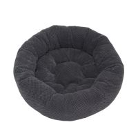 Rajen round cat bed 50cm, dark grey bubbles