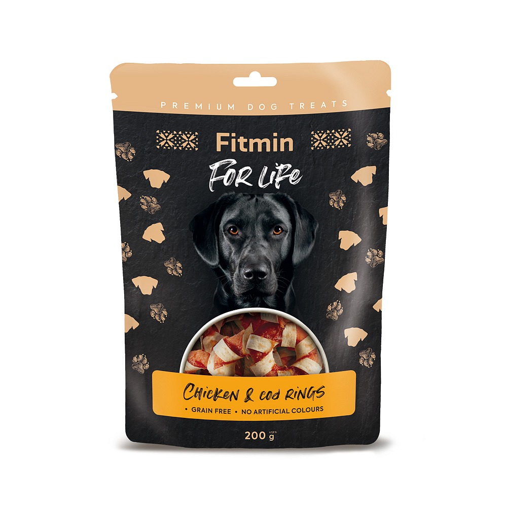 Fitmin For Life Chicken rings with cod delicacy for dogs 200g