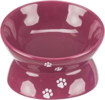 Trixie raised ceramic bowl, ergonomic 13cm, 0.15l, burgundury