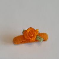 Gumička s květinkou 1,5cm, oranžová